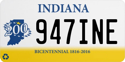 IN license plate 947INE