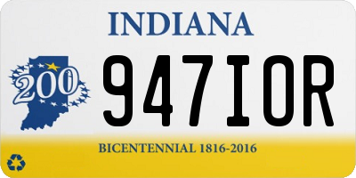 IN license plate 947IOR