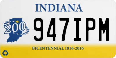 IN license plate 947IPM