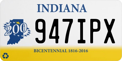 IN license plate 947IPX