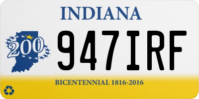 IN license plate 947IRF