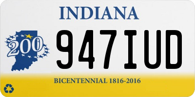 IN license plate 947IUD