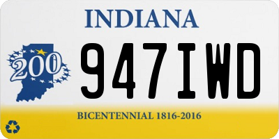 IN license plate 947IWD
