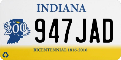 IN license plate 947JAD