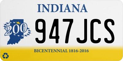 IN license plate 947JCS