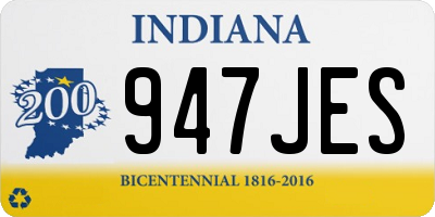 IN license plate 947JES