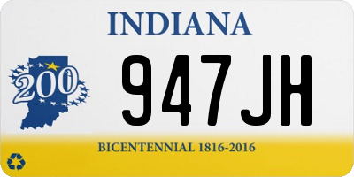 IN license plate 947JH