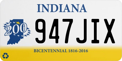 IN license plate 947JIX