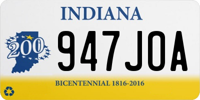 IN license plate 947JOA