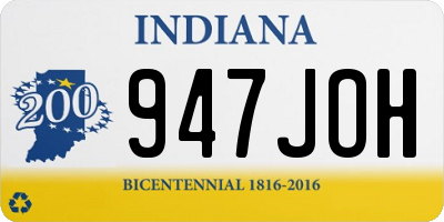 IN license plate 947JOH