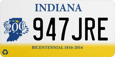 IN license plate 947JRE