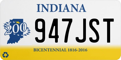 IN license plate 947JST