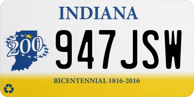 IN license plate 947JSW