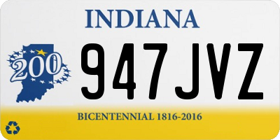 IN license plate 947JVZ