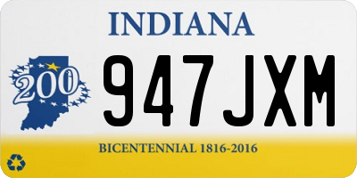 IN license plate 947JXM