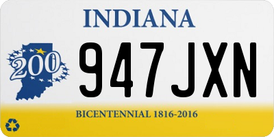 IN license plate 947JXN