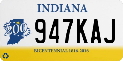 IN license plate 947KAJ