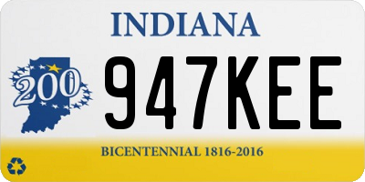 IN license plate 947KEE