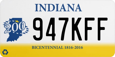 IN license plate 947KFF