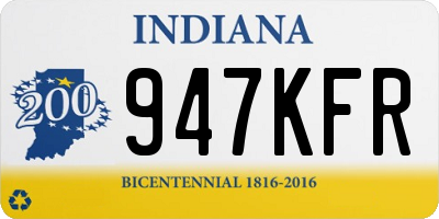 IN license plate 947KFR