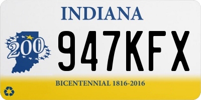 IN license plate 947KFX