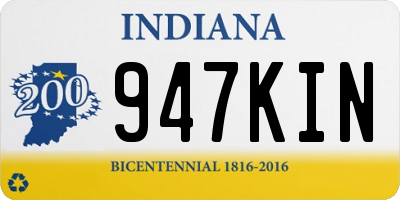 IN license plate 947KIN