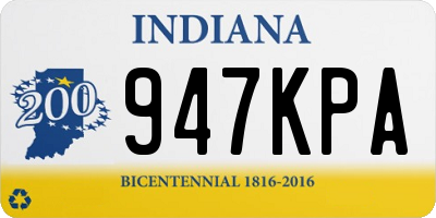 IN license plate 947KPA