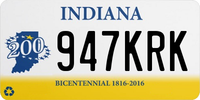 IN license plate 947KRK
