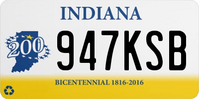IN license plate 947KSB