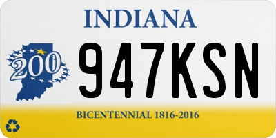 IN license plate 947KSN