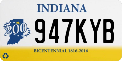 IN license plate 947KYB