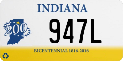 IN license plate 947L