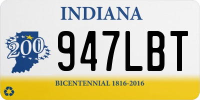 IN license plate 947LBT