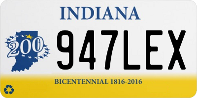 IN license plate 947LEX