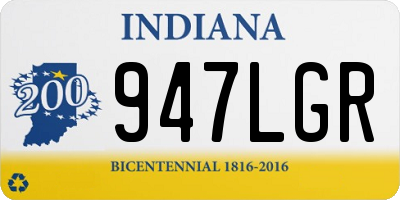 IN license plate 947LGR