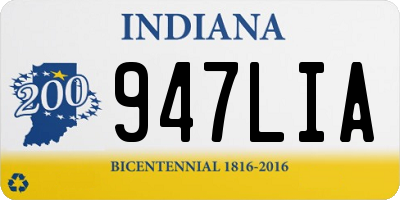 IN license plate 947LIA