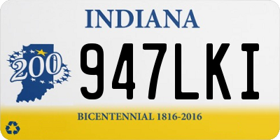 IN license plate 947LKI