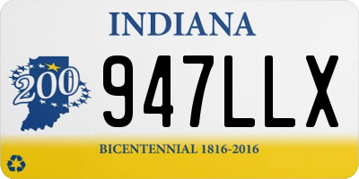 IN license plate 947LLX
