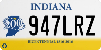 IN license plate 947LRZ
