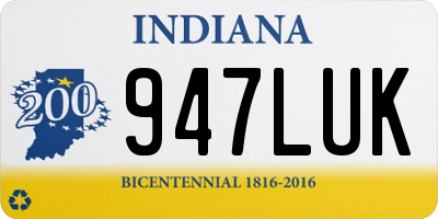 IN license plate 947LUK