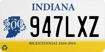 IN license plate 947LXZ