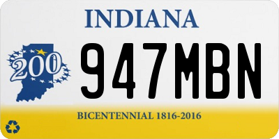 IN license plate 947MBN