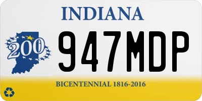 IN license plate 947MDP