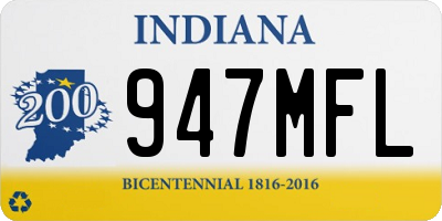 IN license plate 947MFL