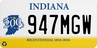 IN license plate 947MGW