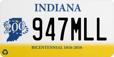 IN license plate 947MLL