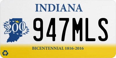 IN license plate 947MLS