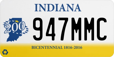 IN license plate 947MMC