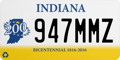 IN license plate 947MMZ