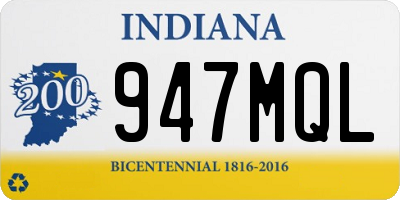 IN license plate 947MQL